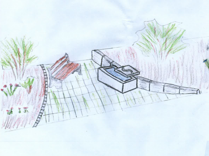 Der neue Dorfbrunnen Großsorheim - Historische Quelle, zukünftiger Treffpunkt 