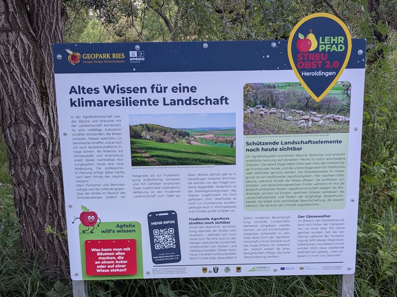 Beschilderung Obstlehrpfad